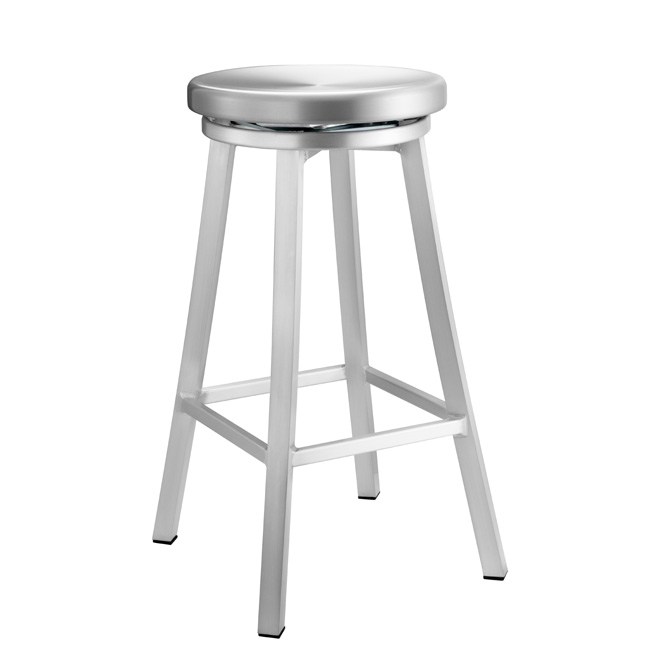 Outdoor Commercial Swivel Backless Stools