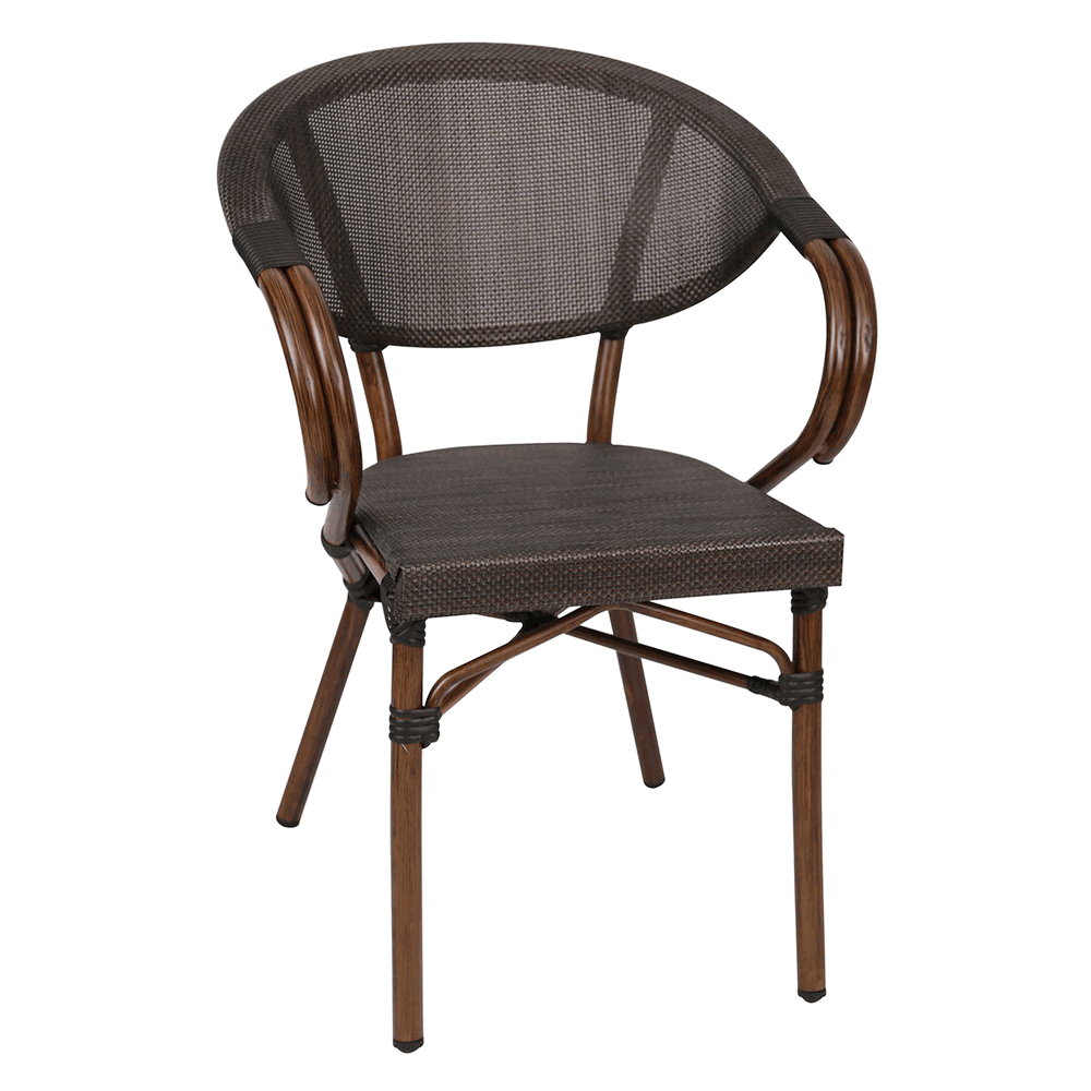 Outdoor Antique Aluminum Rattan Chair