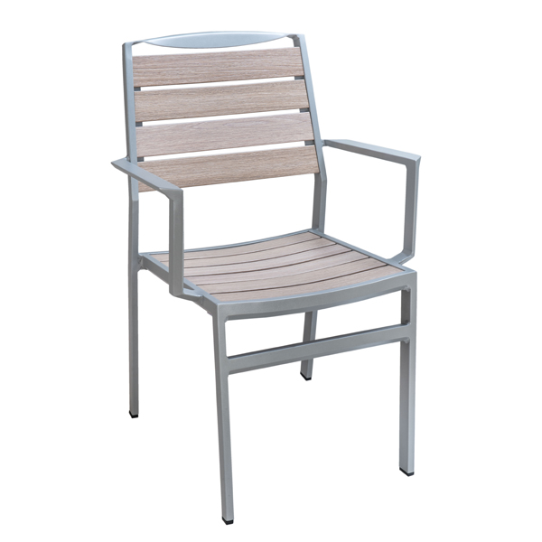 Outdoor Aluminum wood Arm Chair